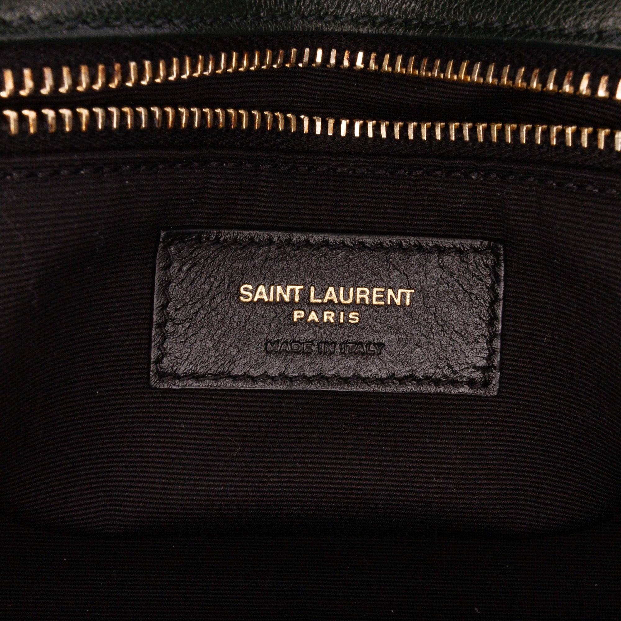 Saint Laurent | Pre-Owned Small Quilted Lambskin Becky Chain Shoulder Bag | Green/Dark Green