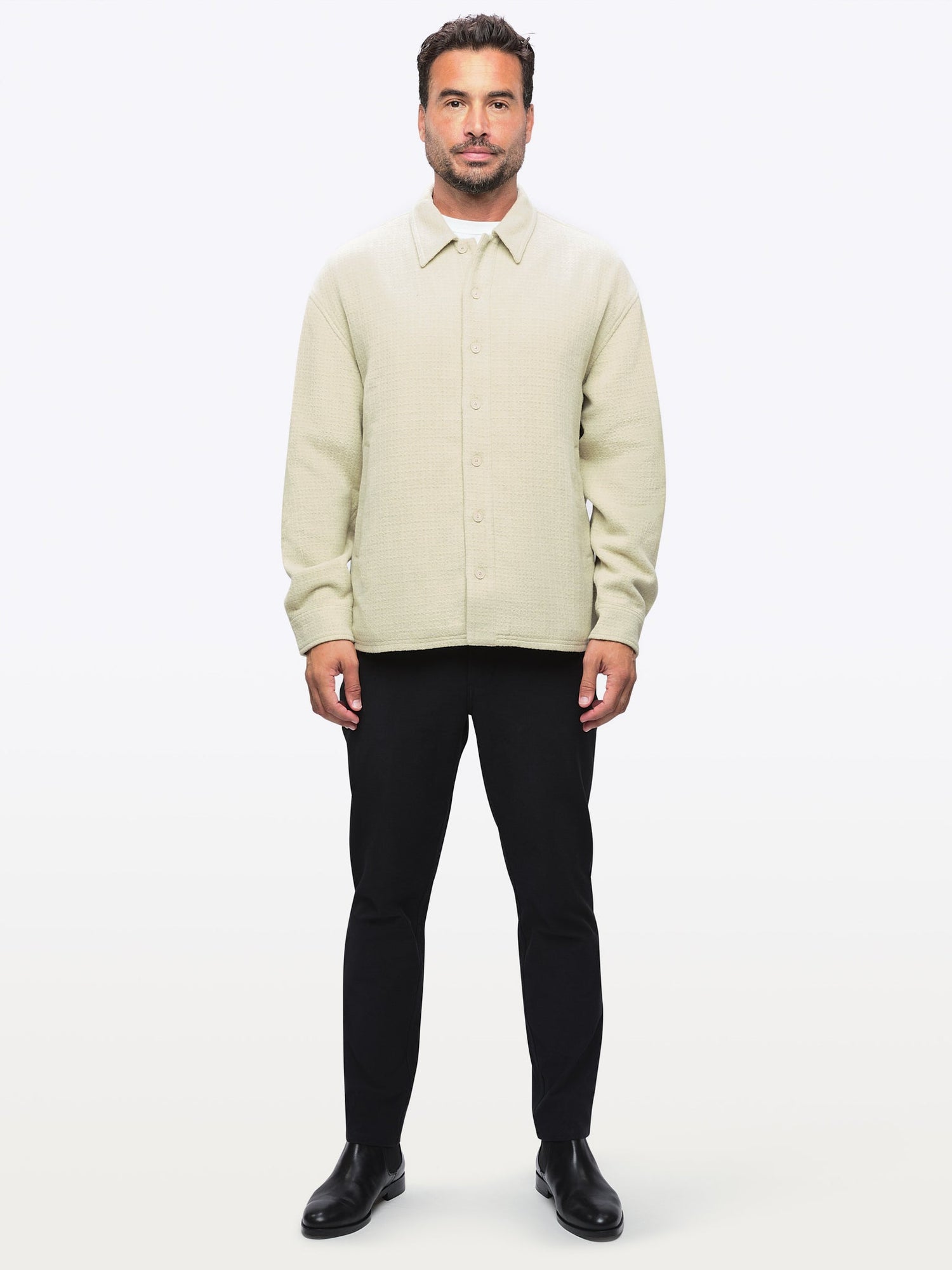Unisex | Horizon Classic-Fit Tweed Shacket | Parchment
