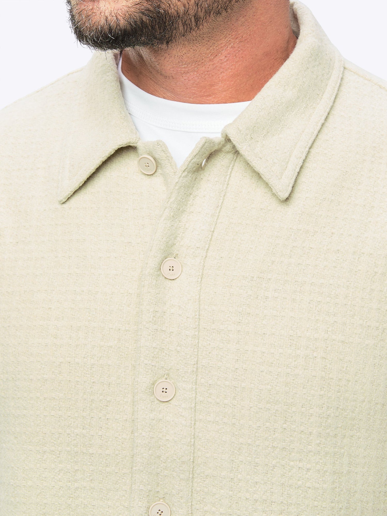 Unisex | Horizon Classic-Fit Tweed Shacket | Parchment