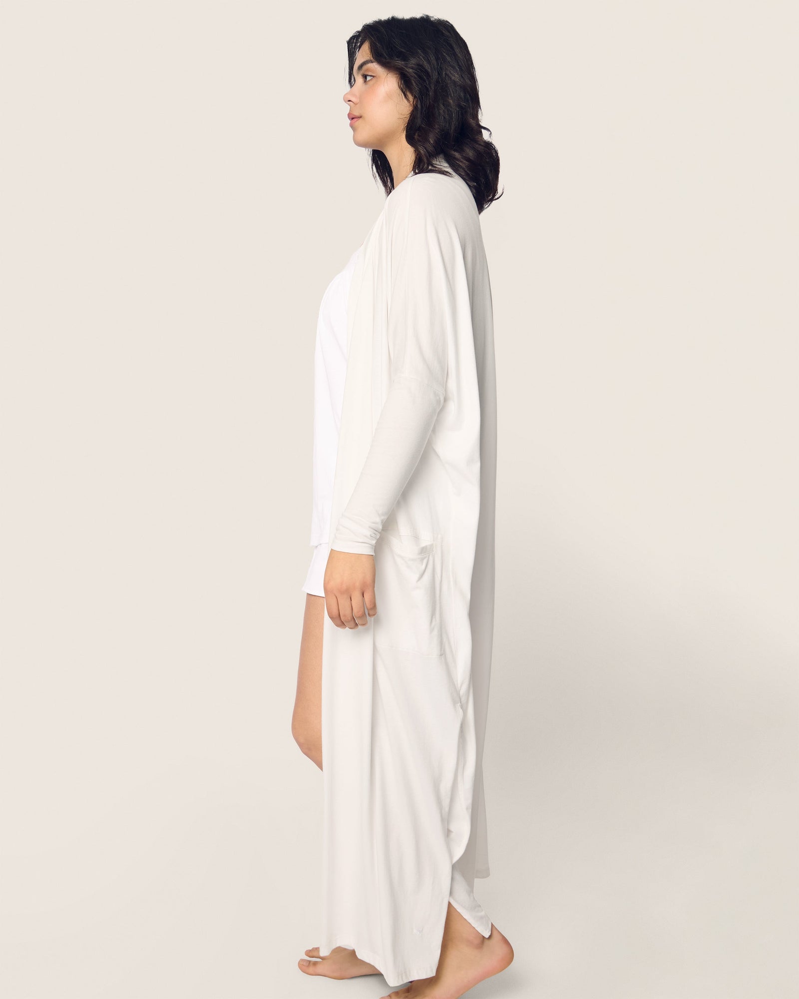 Women's Pima Duster | White