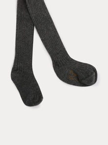 Unisex | Baby Ribbed Tights | Dark Heather Grey