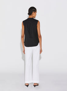 Olympia Sleeveless Shirt | Black