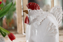 Ceramic Country French Rooster | White | Large