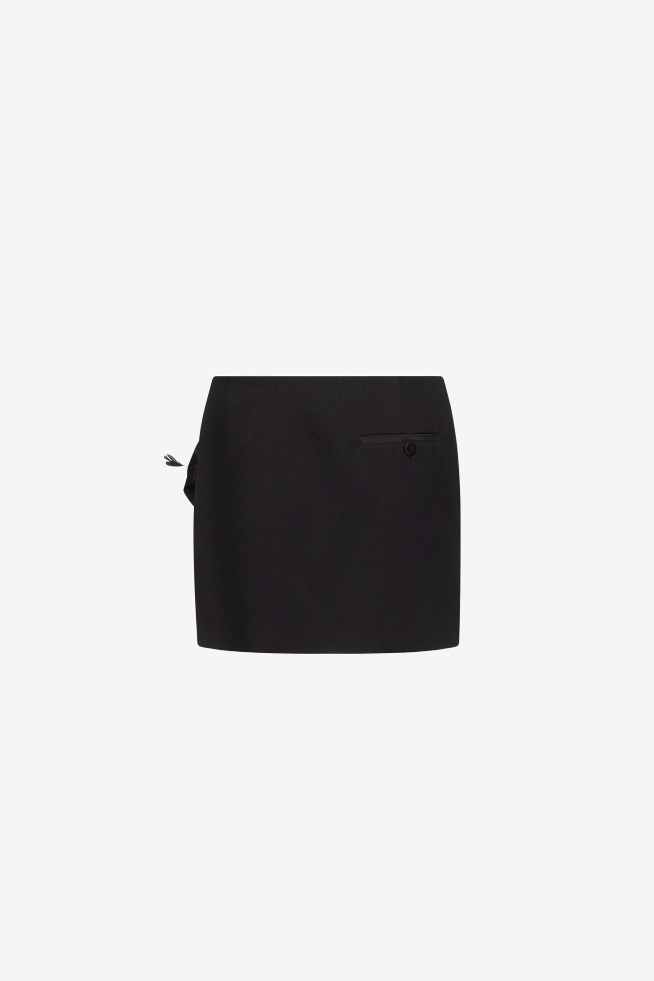 Flower Slit Mini Skirt | Black