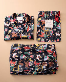 Swanky Cats - Eco Satin Ruffle Set - Tuxedo - Printfresh