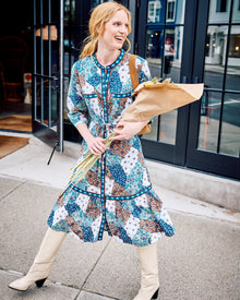 Vintage Patchwork - Showstopper Dress - Mocha - Printfresh