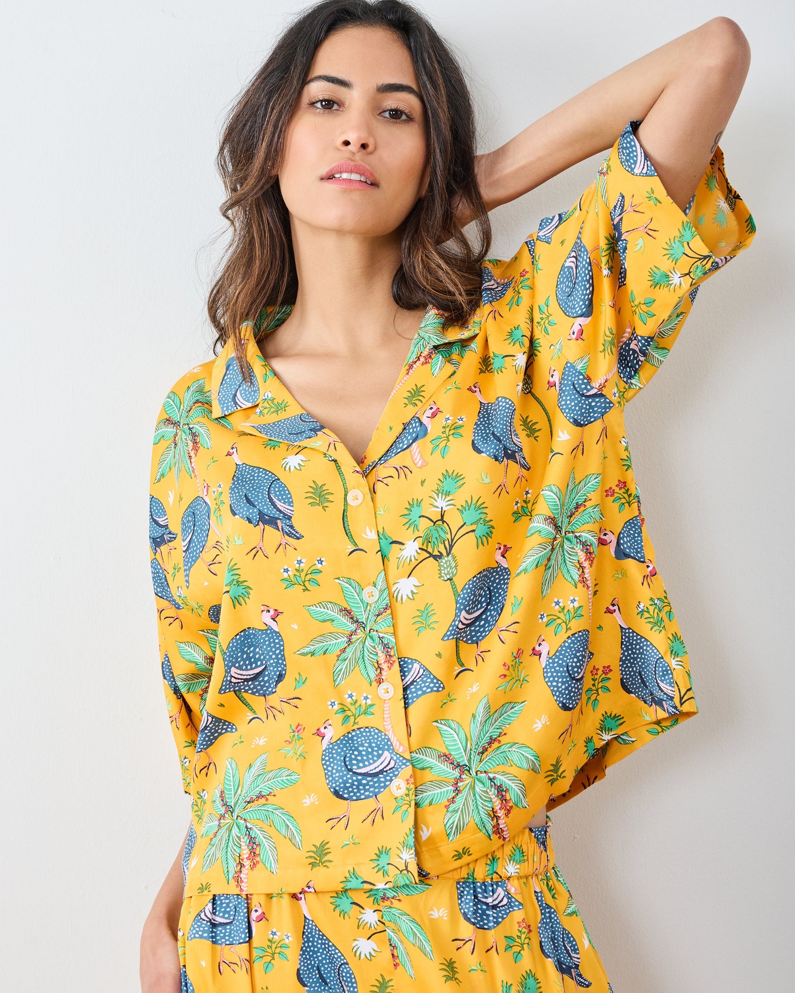 Guinea Hens - Eco Satin Wildest Dreams Set - Marigold - Printfresh