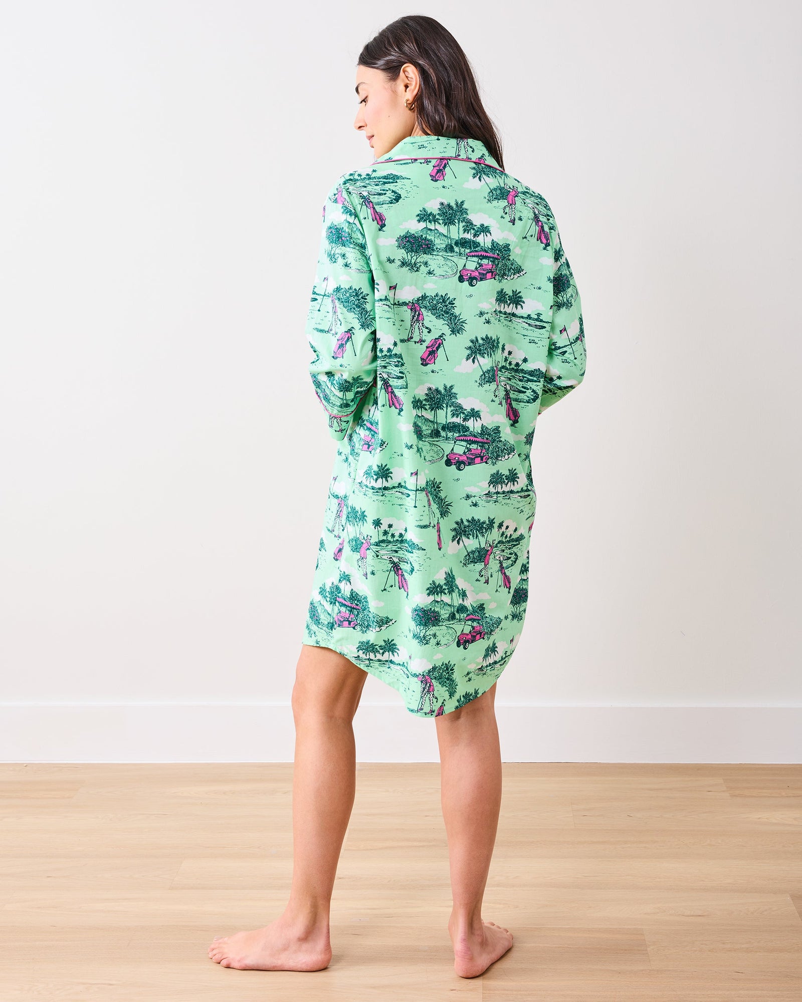 Golf Toile - Sleep Shirt - Putting Green - Printfresh