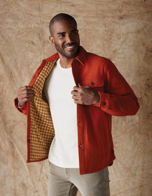 Men | Brightside Flannel Lined Workwear Jacket | Flame