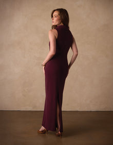 Women | Eloise Column Dress | Port Wine