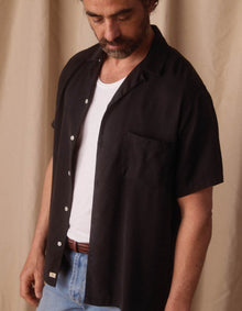 Men | Sueded Costa Resort Shirt | Black