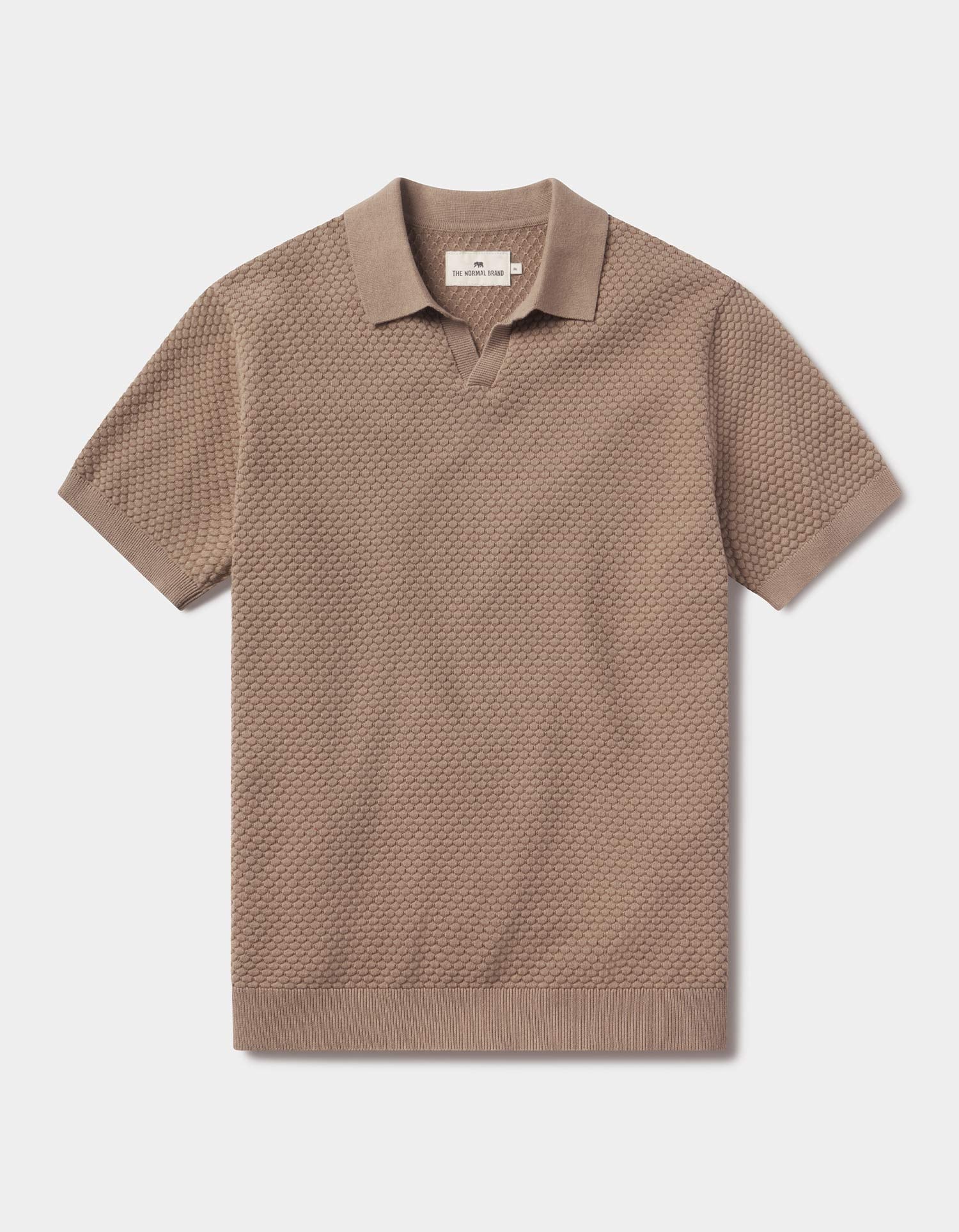 Men | Robles Knit Jacquard Polo | Taupe