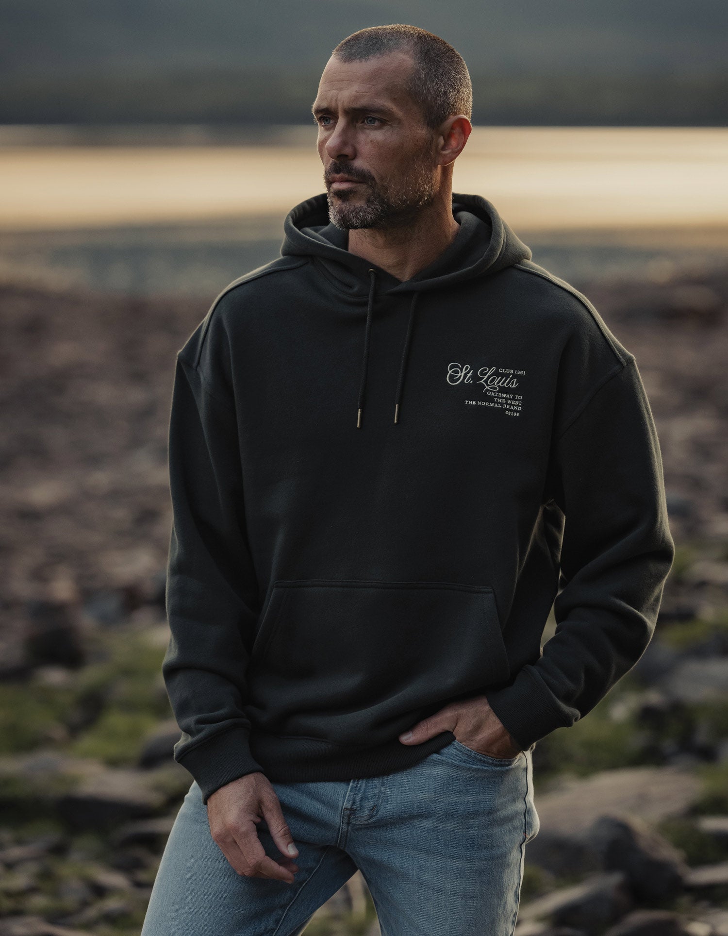 Men | Normal Fleece Graphic Hoodie | Varsity Green