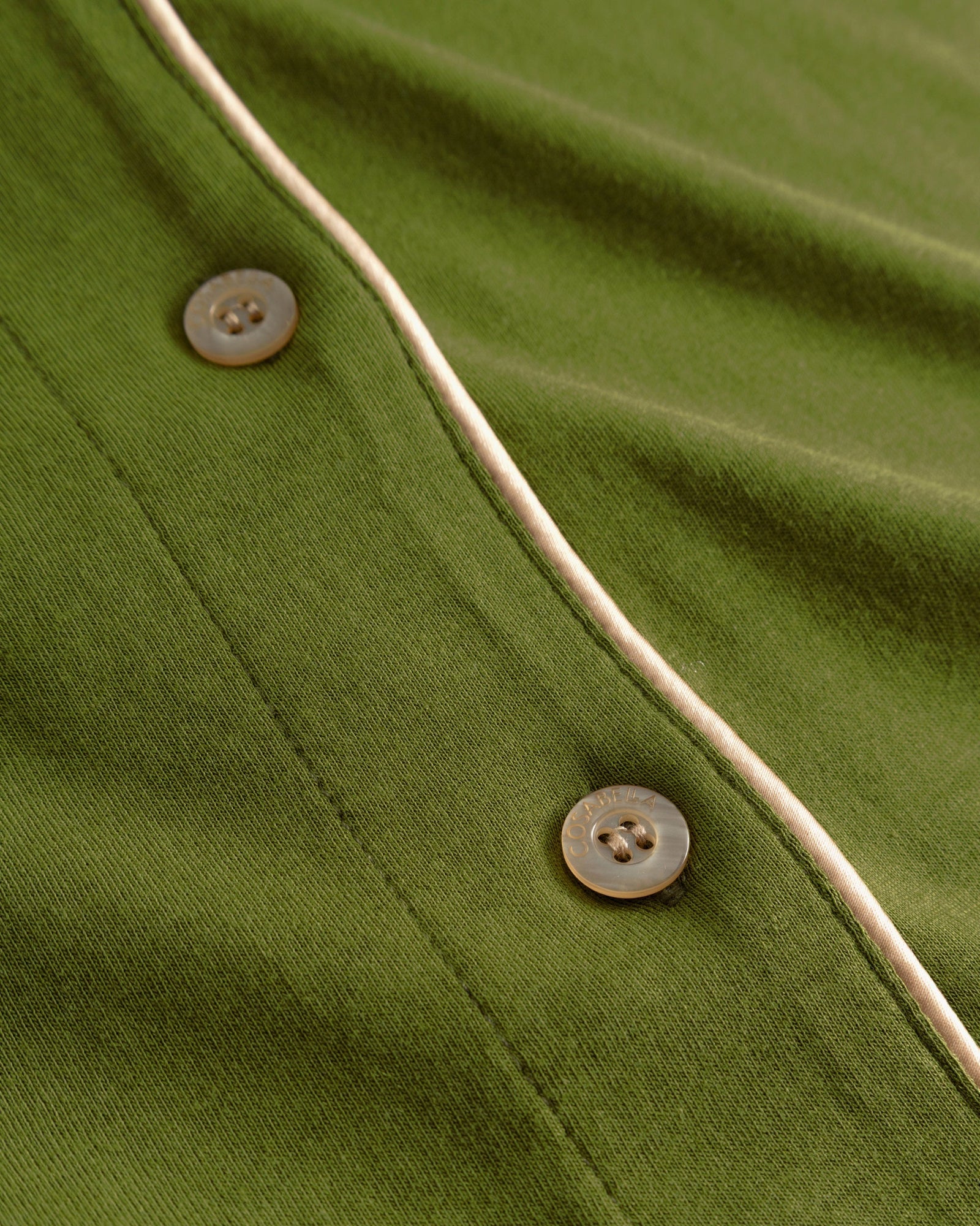 Green Set - Pima Lusso Long Sleeve Top & Boxer Pajama Set