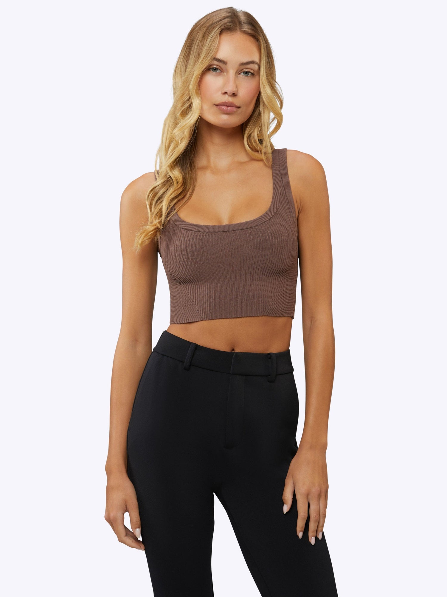 Womens | Coreflex Form-Fitting Cropped Tank | Plum