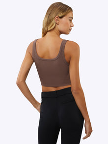 Womens | Coreflex Form-Fitting Cropped Tank | Plum