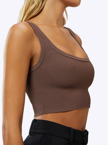 Womens | Coreflex Form-Fitting Cropped Tank | Plum