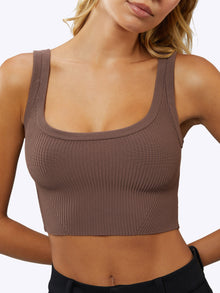 Womens | Coreflex Form-Fitting Cropped Tank | Plum