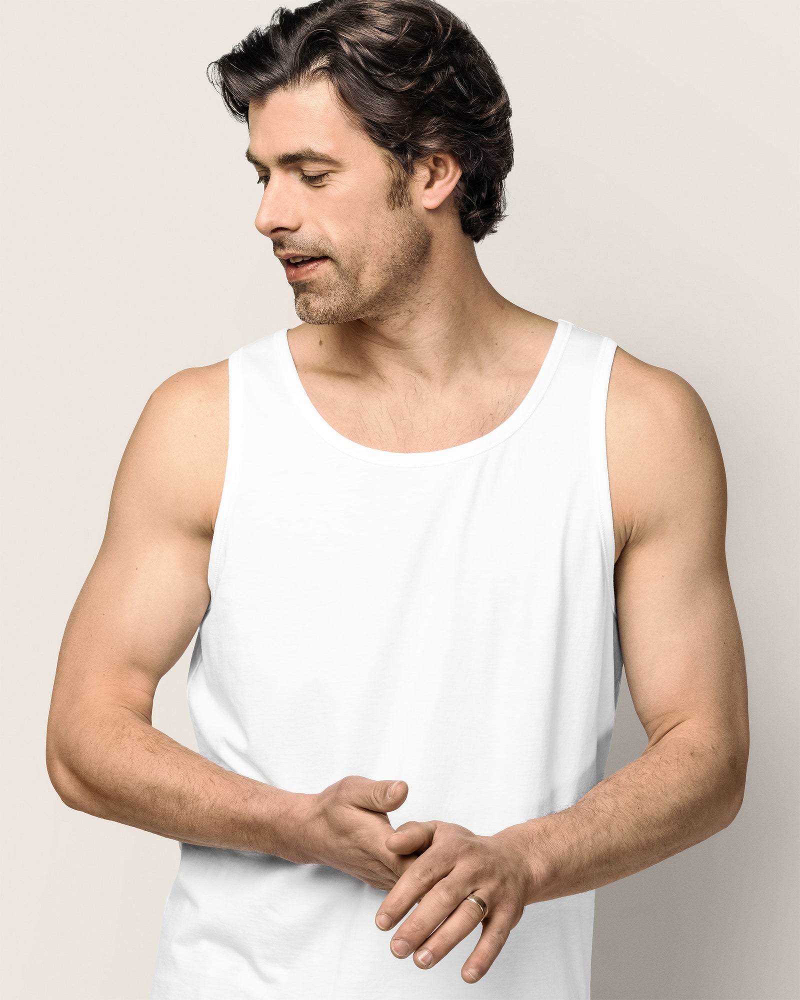 Men's Pima Tank Top | White