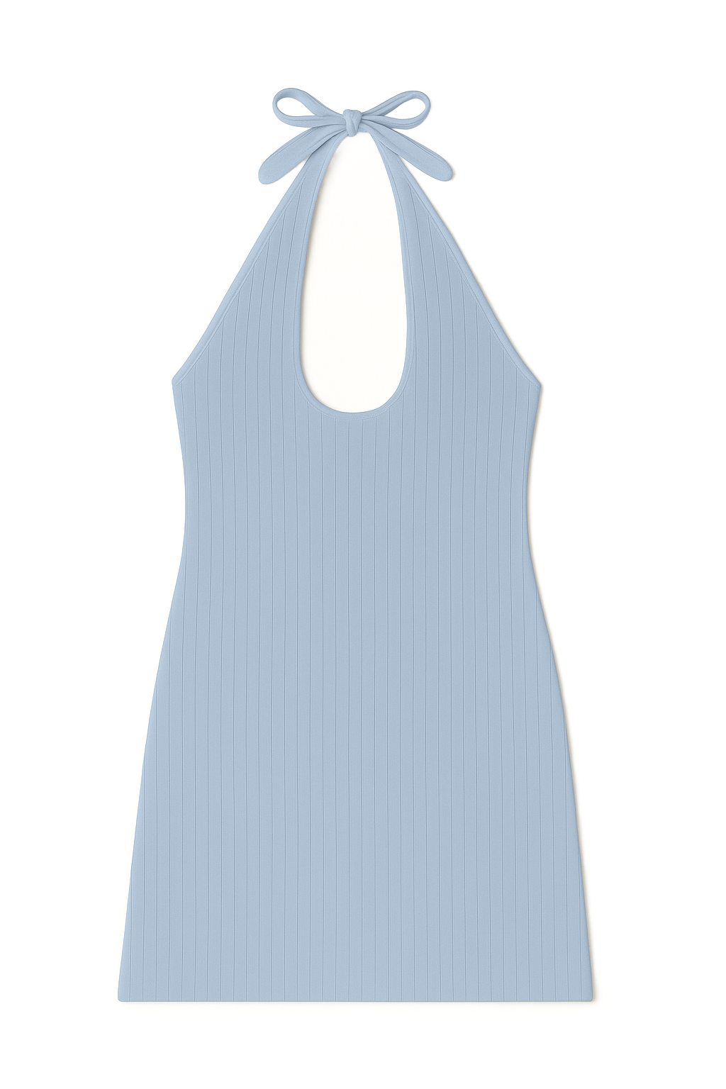 Pointelle Halter Dress | Vintage-Blue