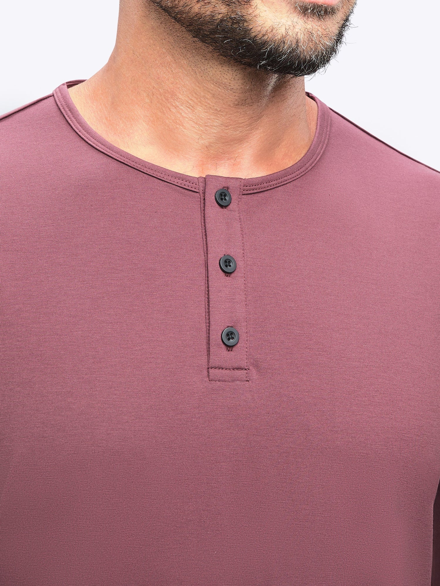 AO Long Sleeve Henley Curve-Hem | Port Signature-fit PYCA Pro