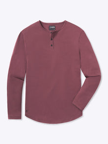 AO Long Sleeve Henley Curve-Hem | Port Signature-fit PYCA Pro