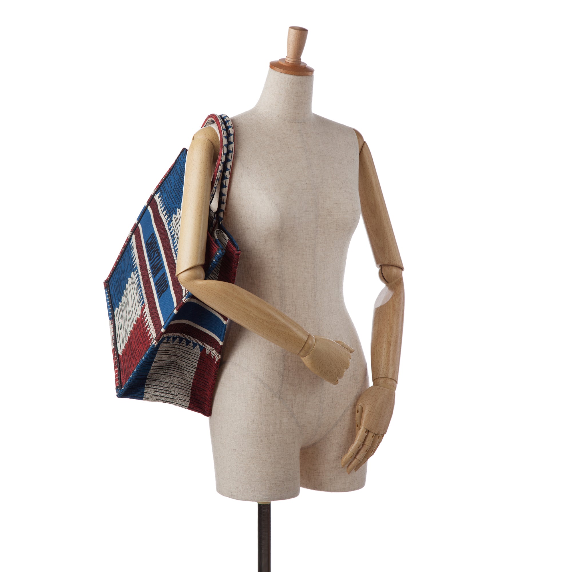 Dior | Pre-Owned Large French Flag Book Tote - I | Blue