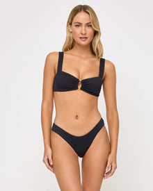 Rocky Bikini Bottom | Textured Black