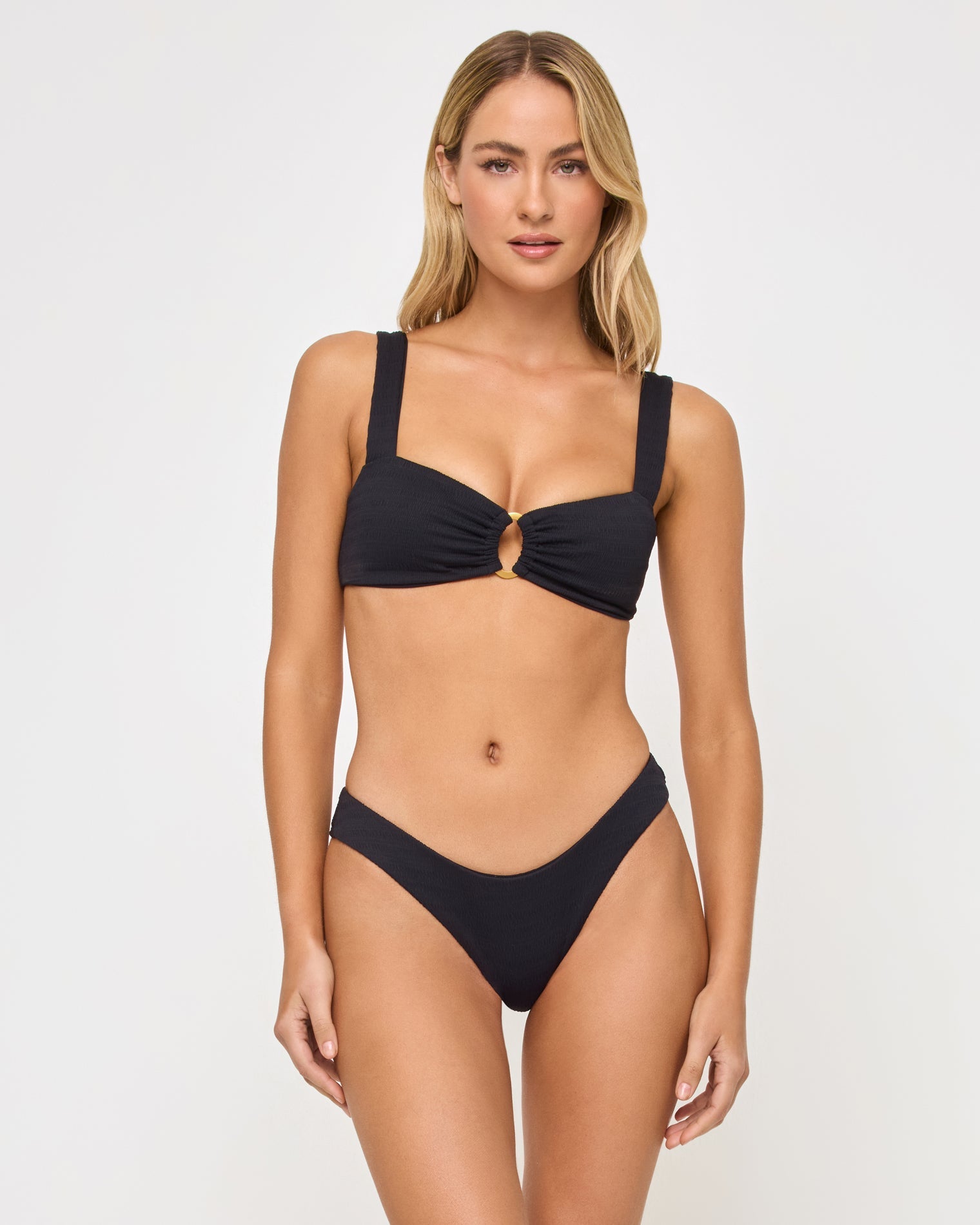 Rocky Bikini Bottom | Textured Black