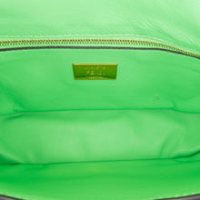 Fendi | Pre-Owned Zucca Embossed Leather Chain Midi Baguette - III | Green/Light Green