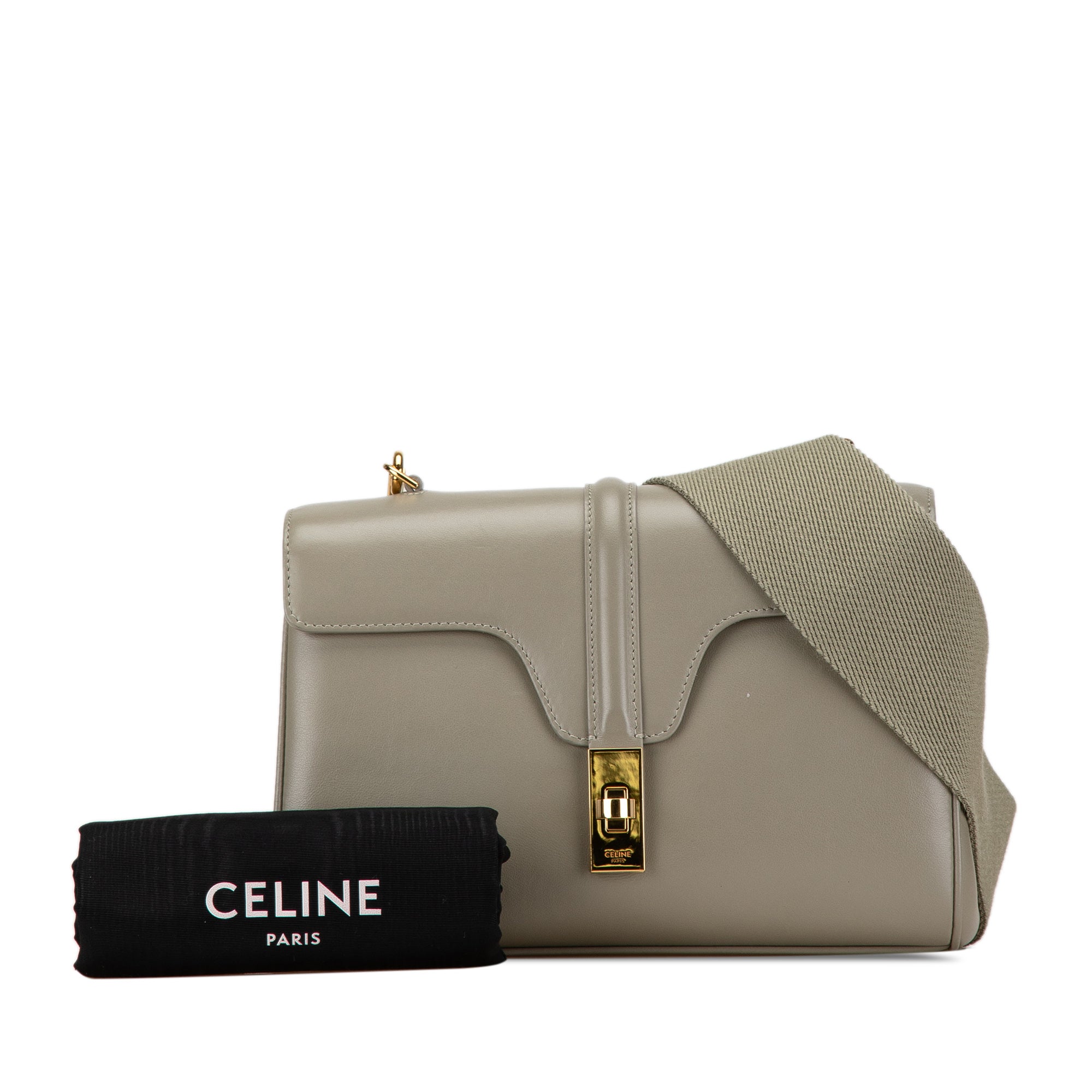 Celine | Pre-Owned Teen Smooth Calfskin Soft 16 Crossbody | Green/Light Green