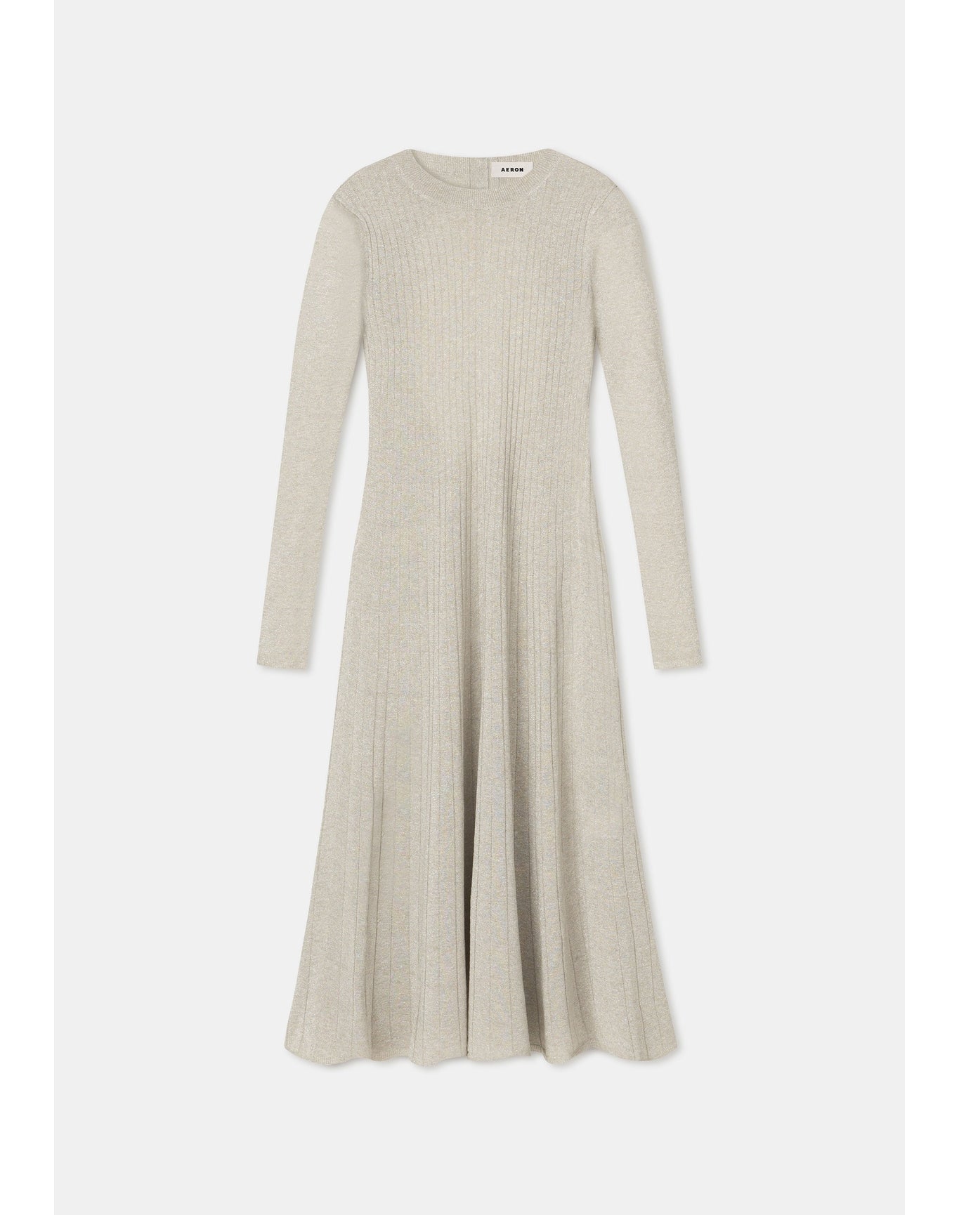 Pavlova | Sparkly Ribbed Midi Dress | Ivory