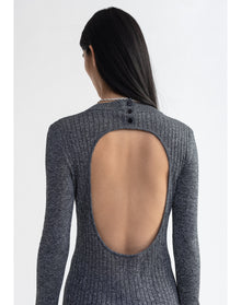 Pavlova | Sparkly Ribbed Midi Dress | Storm