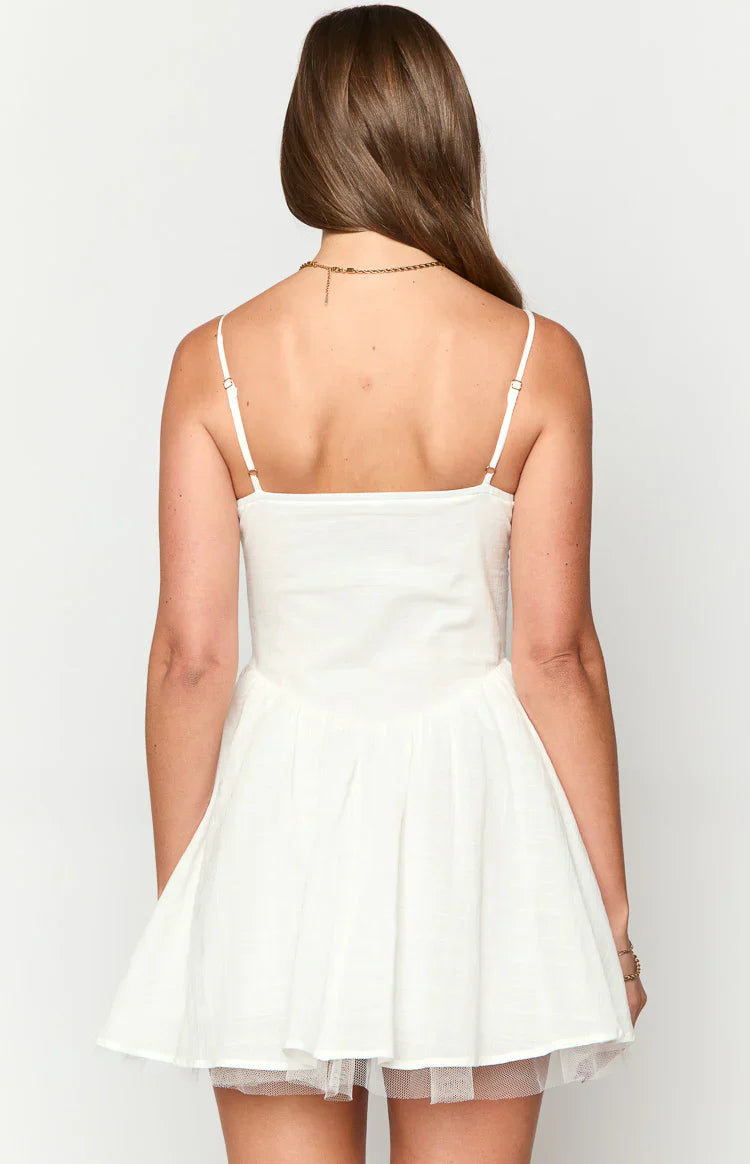 Peaches Mini Dress | White