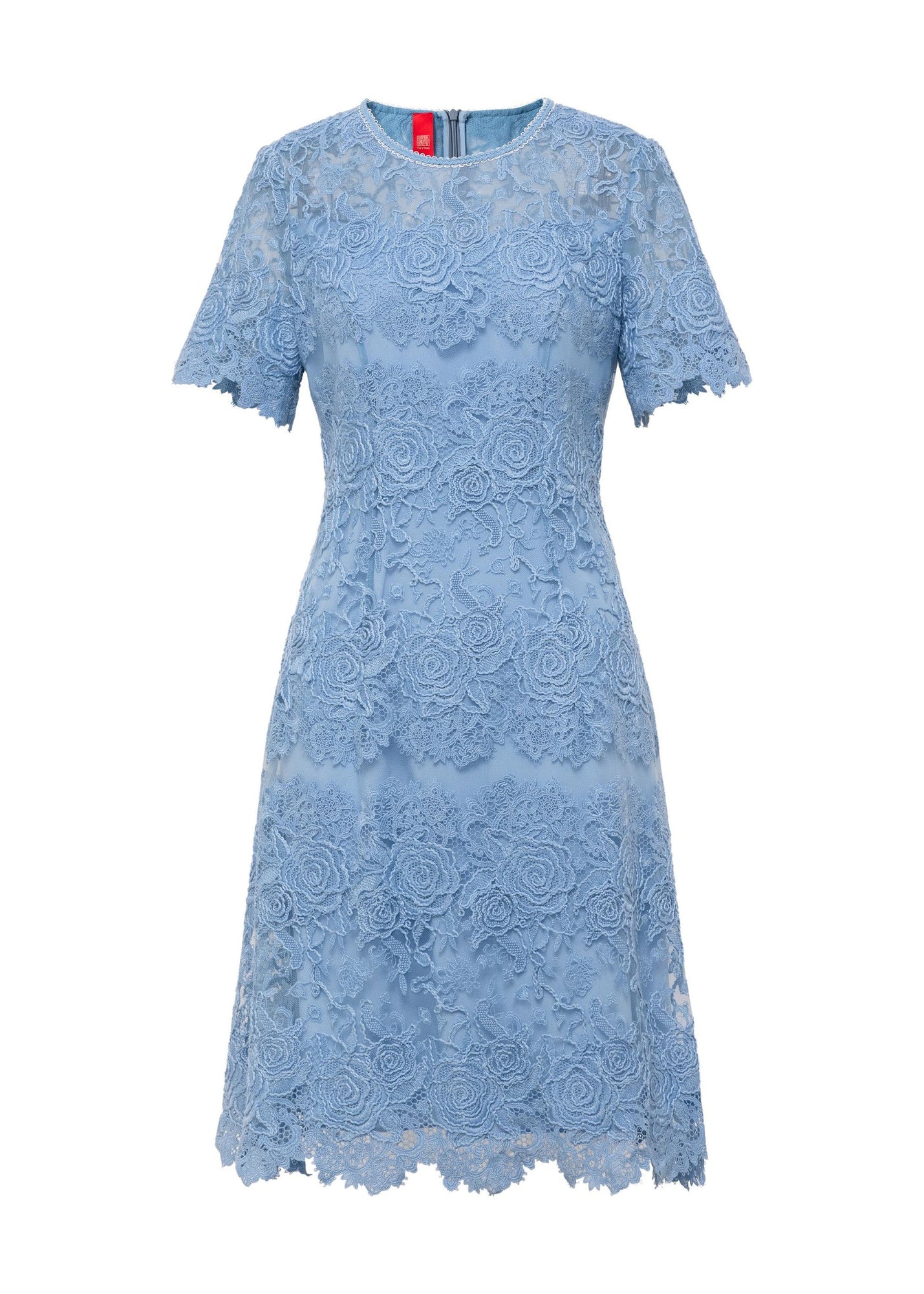 Peony Embroidered Dress | Blue