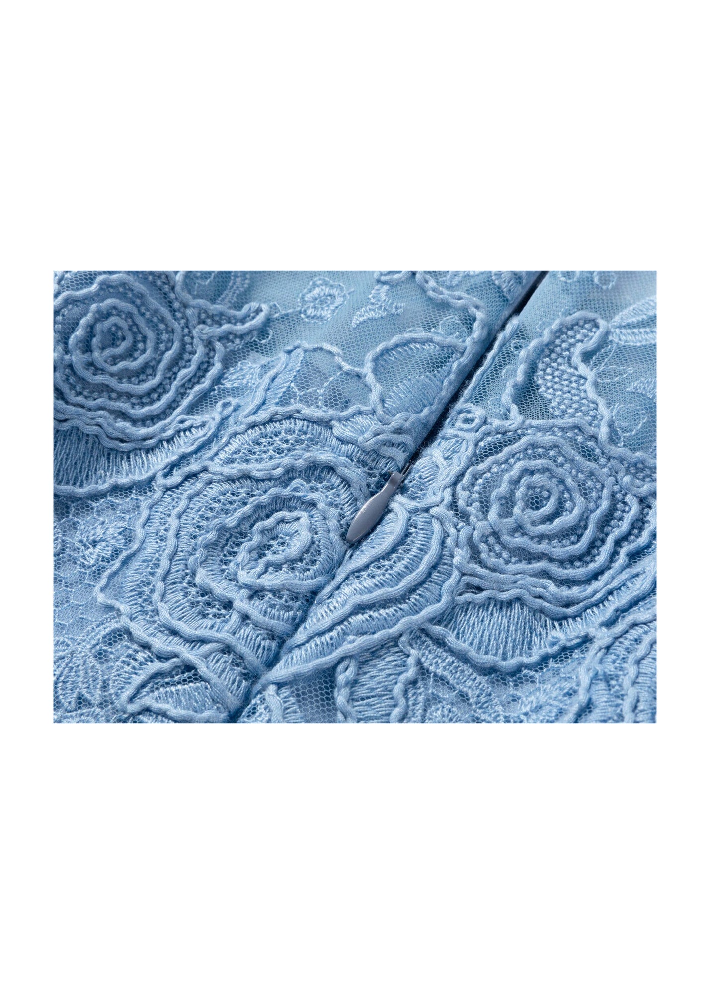 Peony Embroidered Dress | Blue