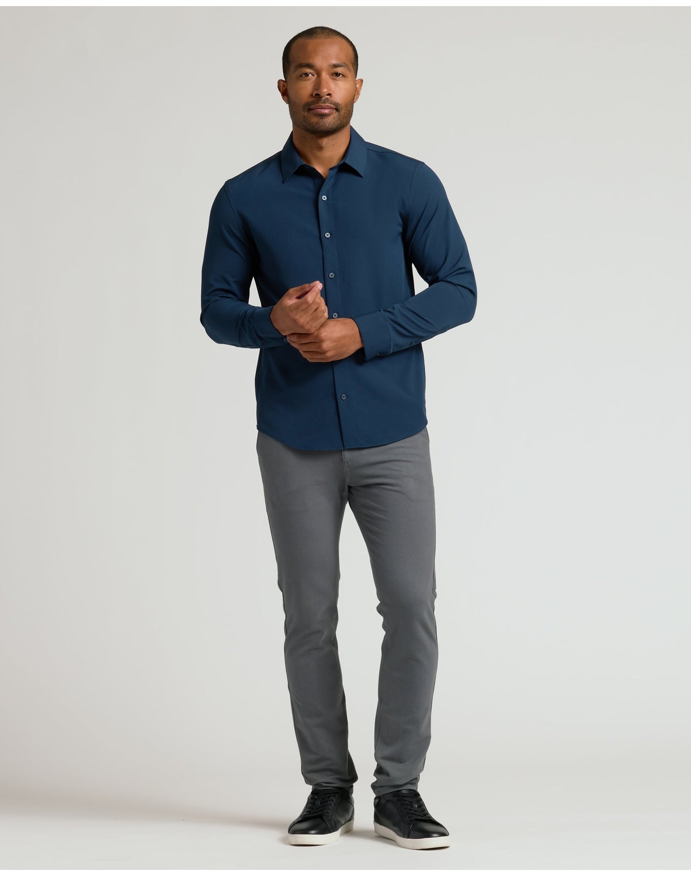 Performance Long Sleeve Dress Shirt | Navy