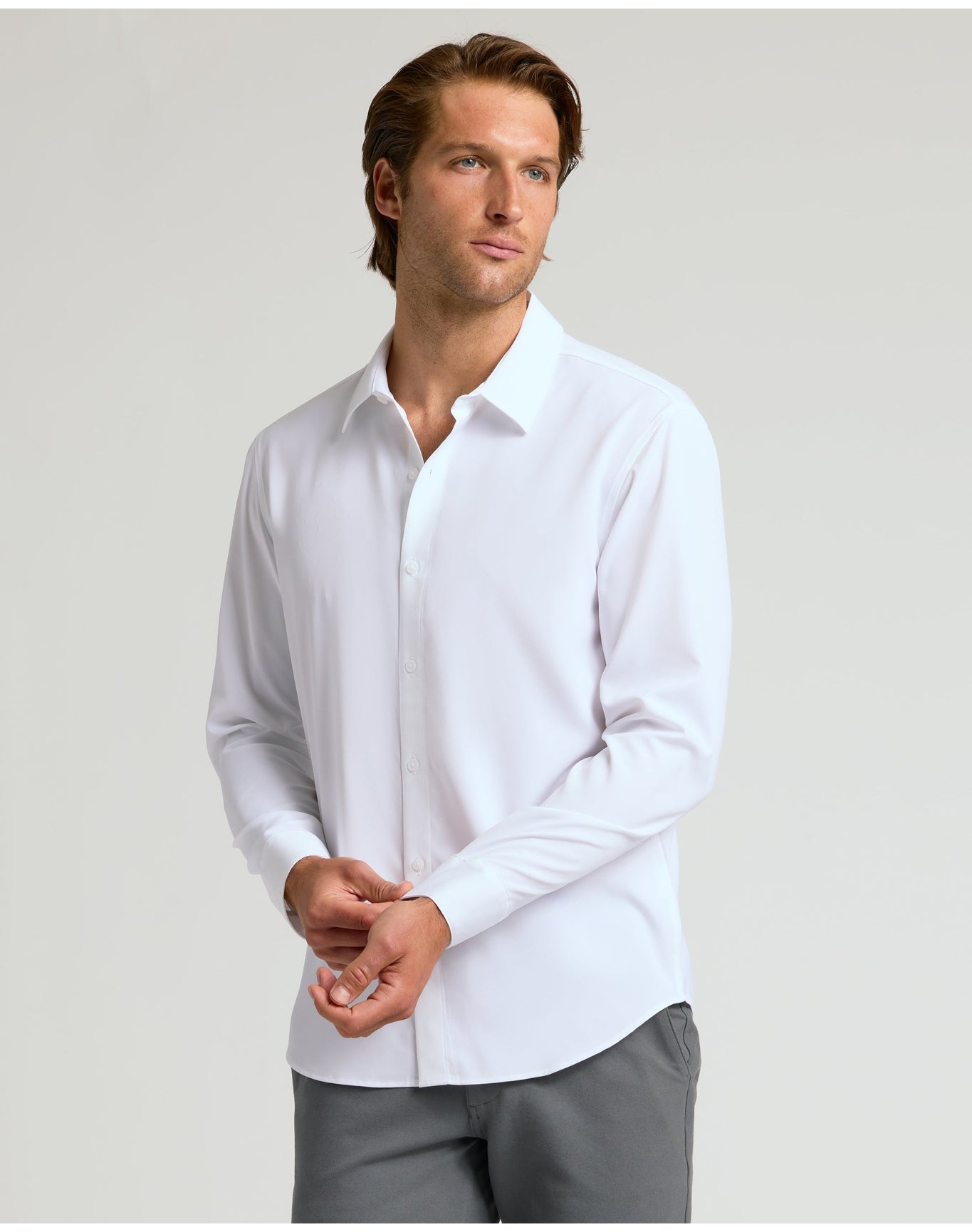 Performance Long Sleeve Dress Shirt | White