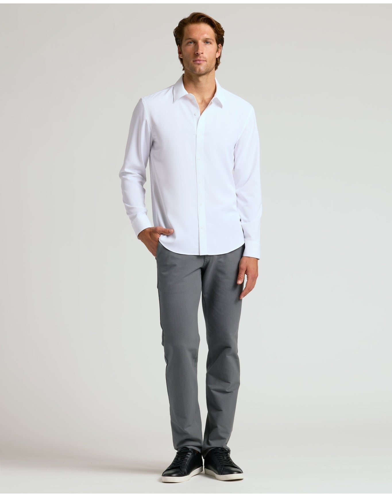 Performance Long Sleeve Dress Shirt | White