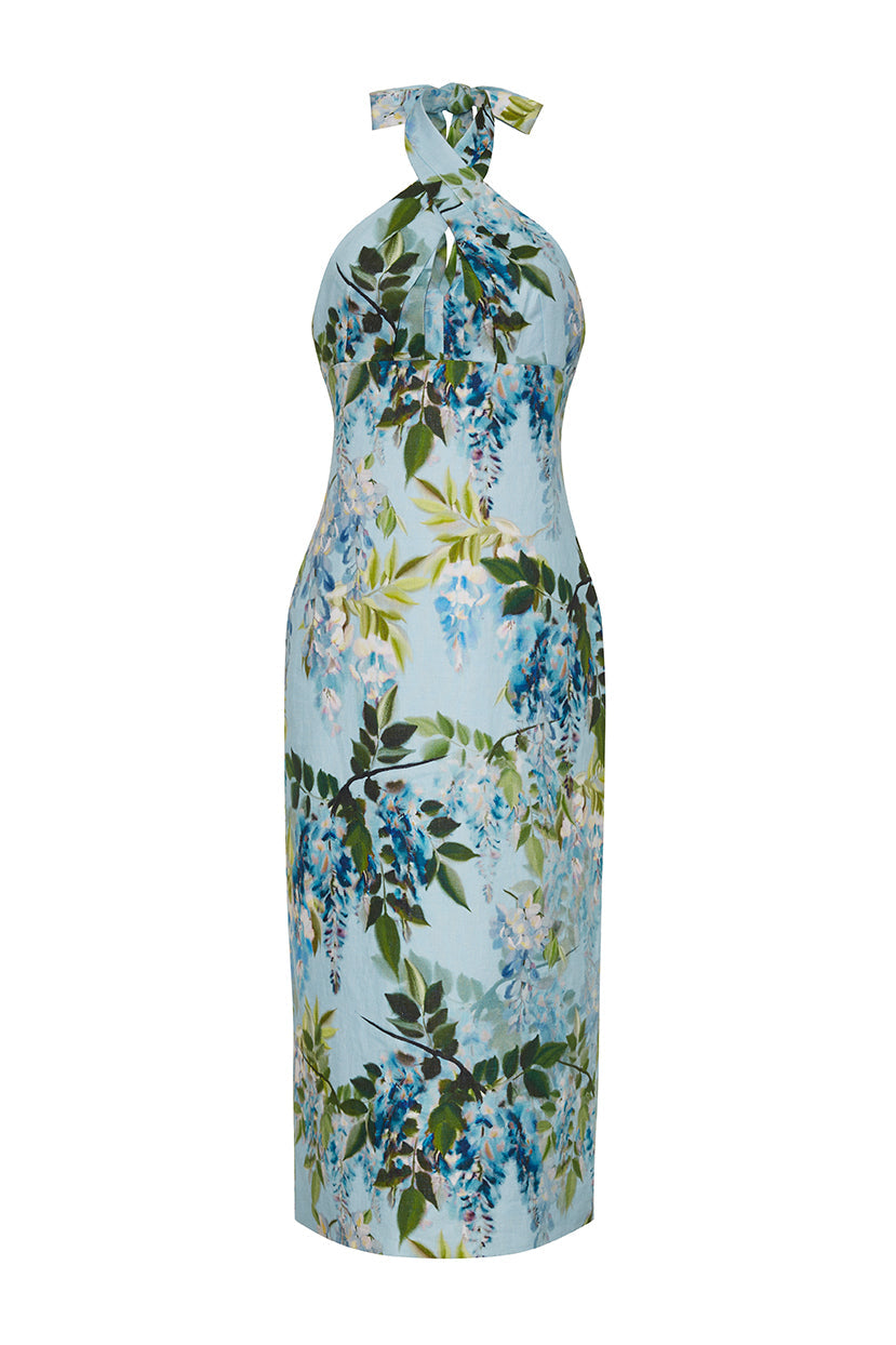 Perla Midi Dress | Wisteria Light Blue