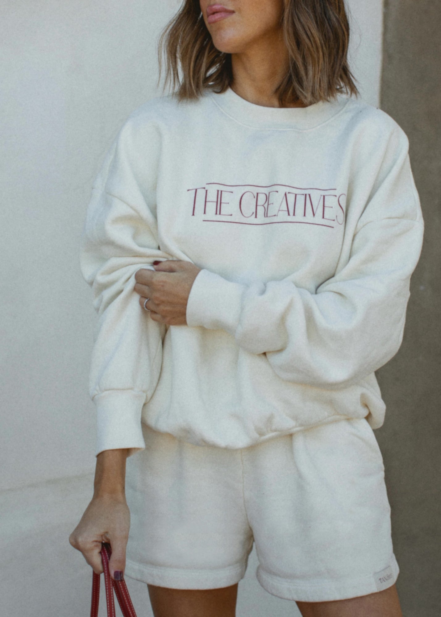 THE CREATIVES SWEATSHIRT - TAN + LINES by Sivan Ayla