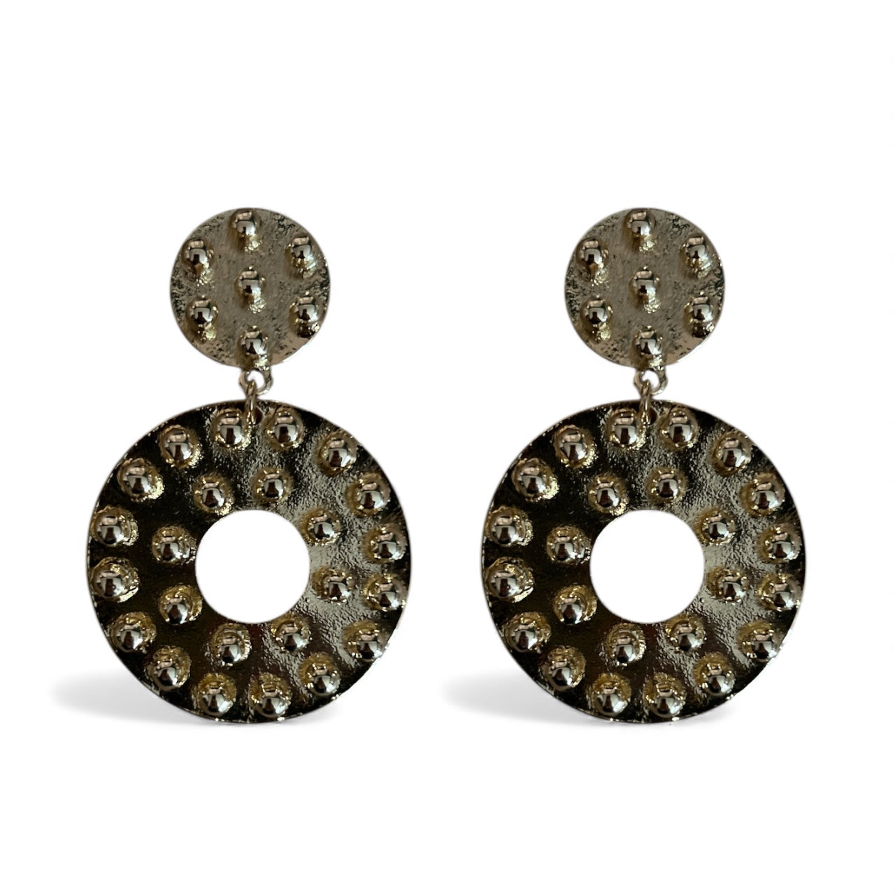 Ziva Gold Clip-On Earrings | Black/Gold