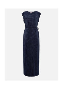 Pleated Slimming Dress | Navy