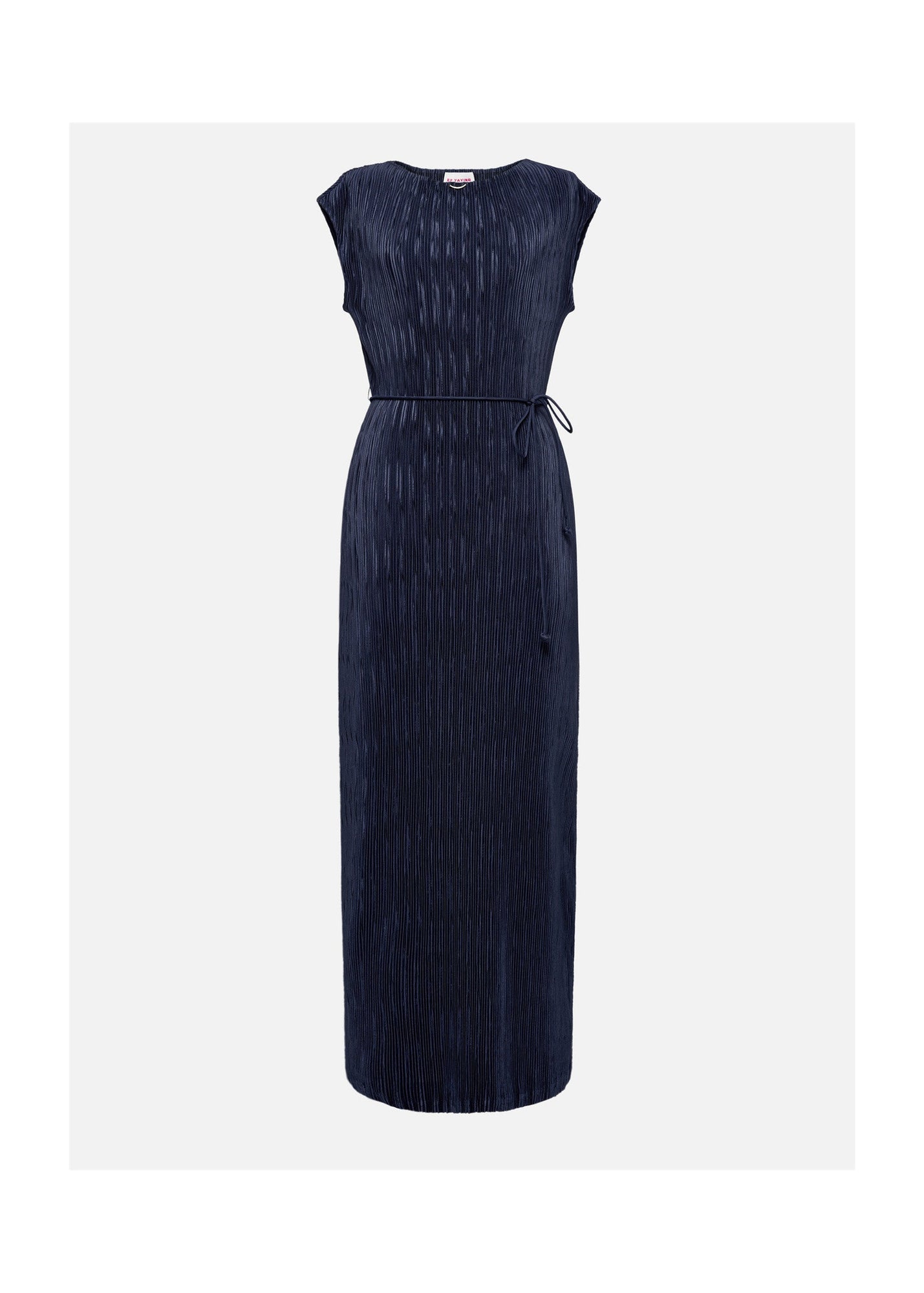 Pleated Slimming Dress | Navy