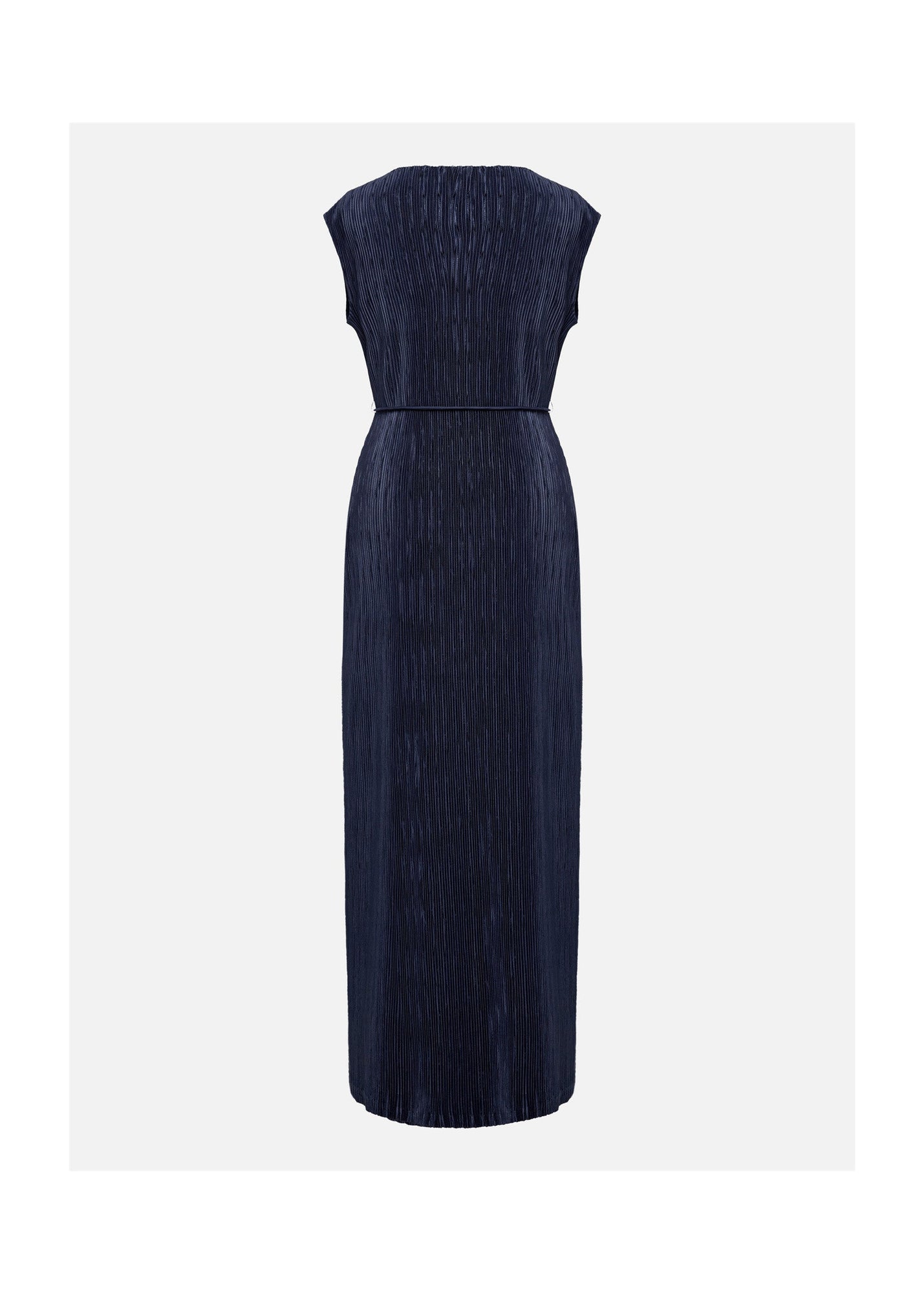 Pleated Slimming Dress | Navy