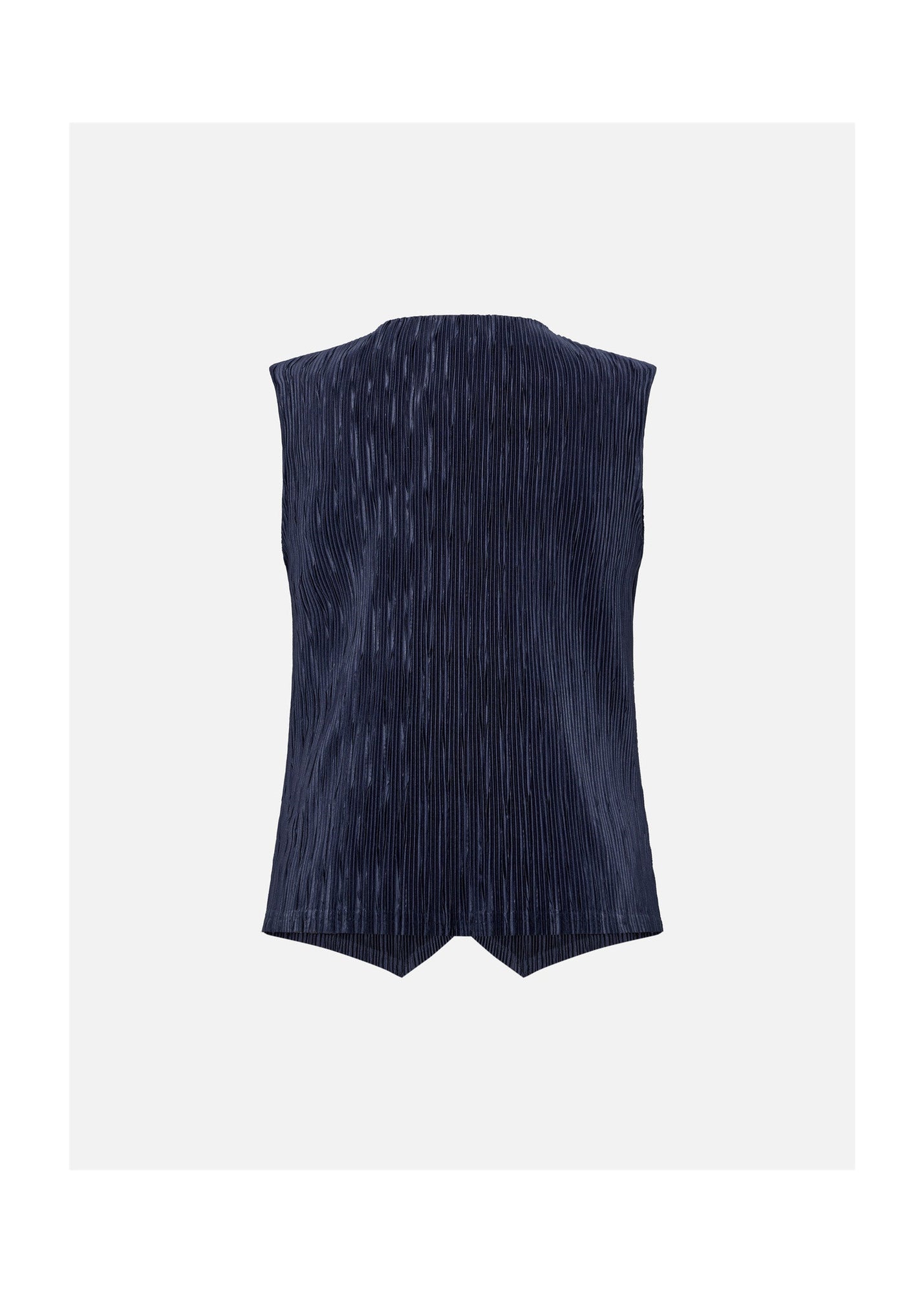 Pleated Textured Vest | Navy