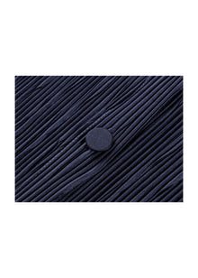 Pleated Textured Vest | Navy