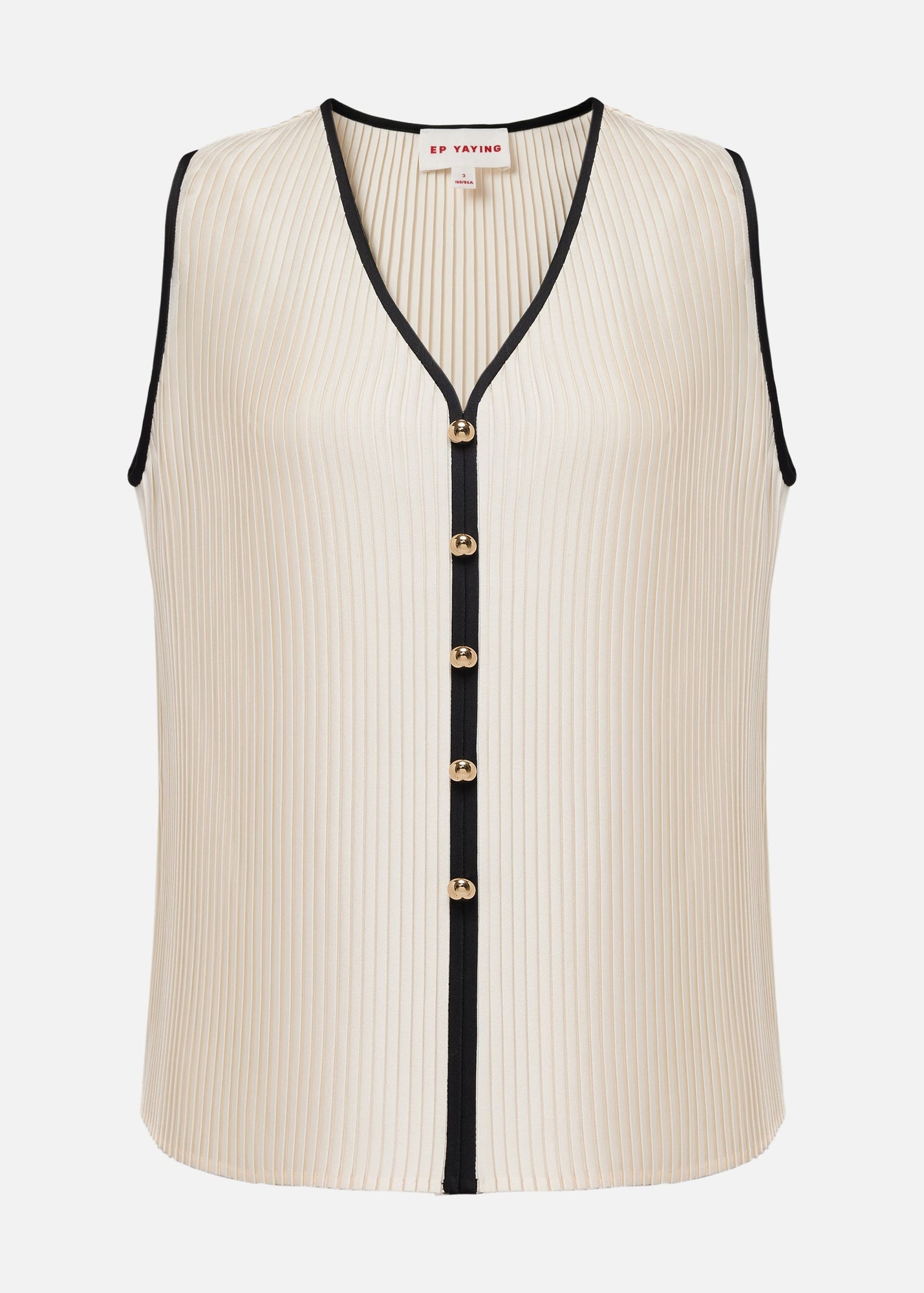 Pleated Vest | Beige