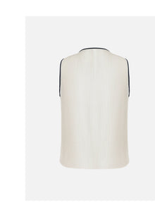 Pleated Vest | Beige