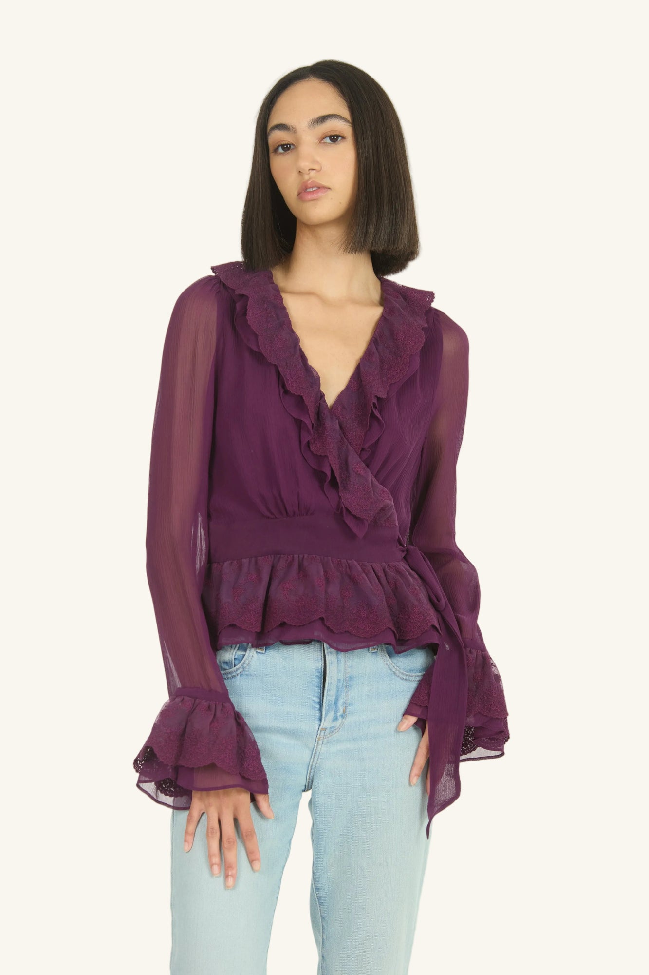 Poet Blouse | Bordeaux